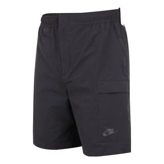 Men's Nike Woven Solid Color Logo Sports Shorts Black DM6616-010