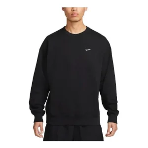 Nike Solo Swoosh French Terry Crew 'Black' DX0812-010