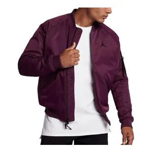 Air Jordan Sportswear Wings MA-1 Jacket 'Burgumdy' 879494-609