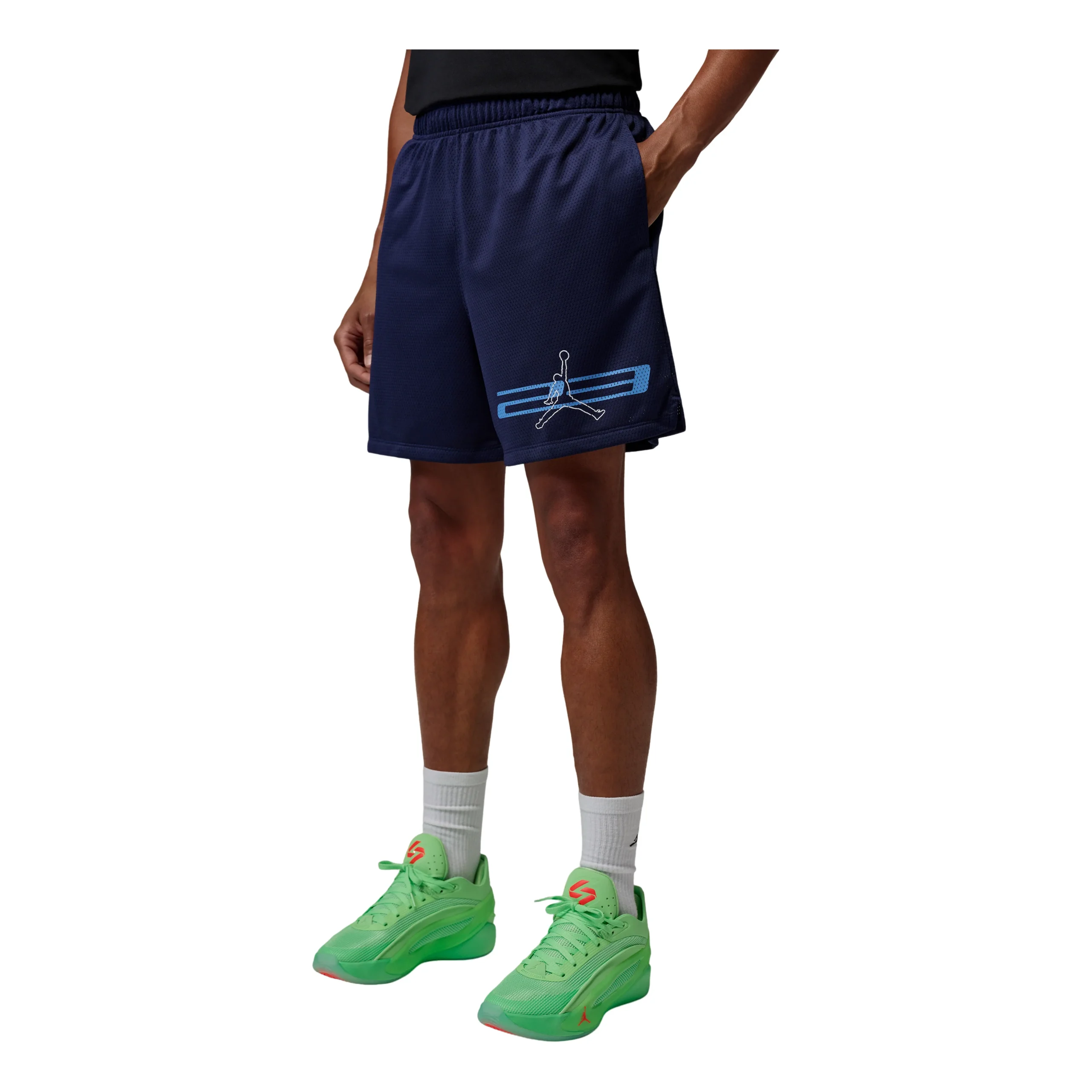 Jordan Dri-FIT Mesh Graphic Shorts 'Midnight Navy' IF0872-410