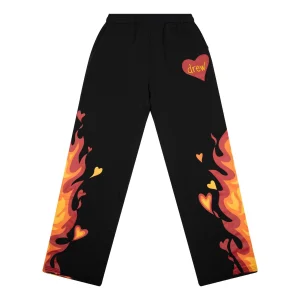Drew House Fire Sweatpants 'Black' DR-FW22-425