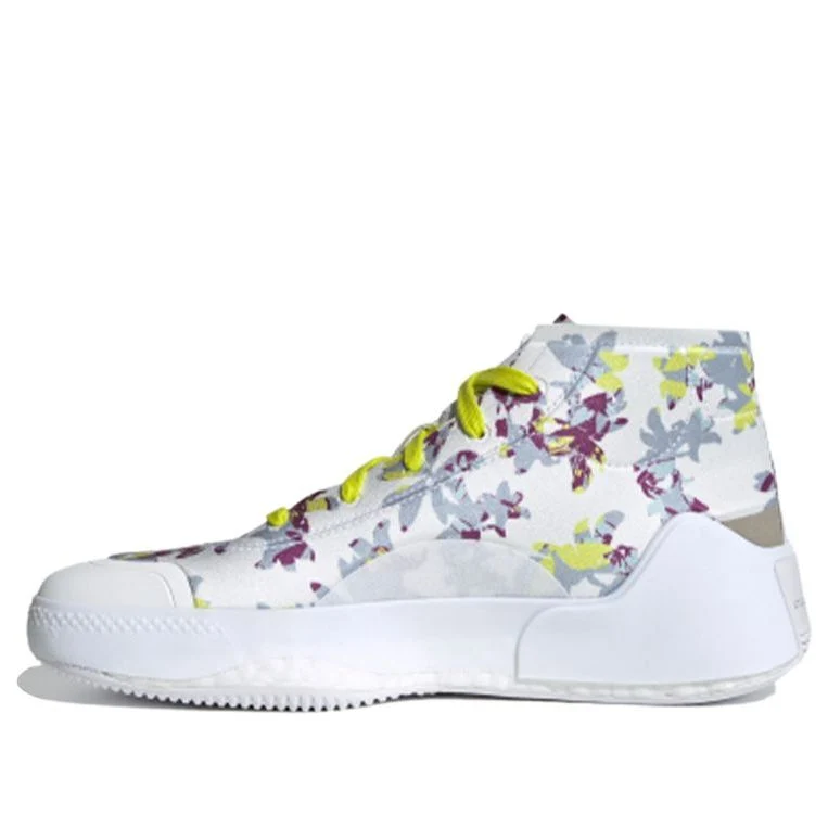 (WMNS) adidas Stella McCartney x Treino Mid 'Floral Print - White Acid Yellow' FY1180