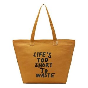 Converse Renew Life's Too Short To Waste Canvas Tote Bag 'Brown' 10018575-A01