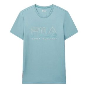 FILA Hollow Out Subject Printing Short Sleeve Green F11M038120F-TQ