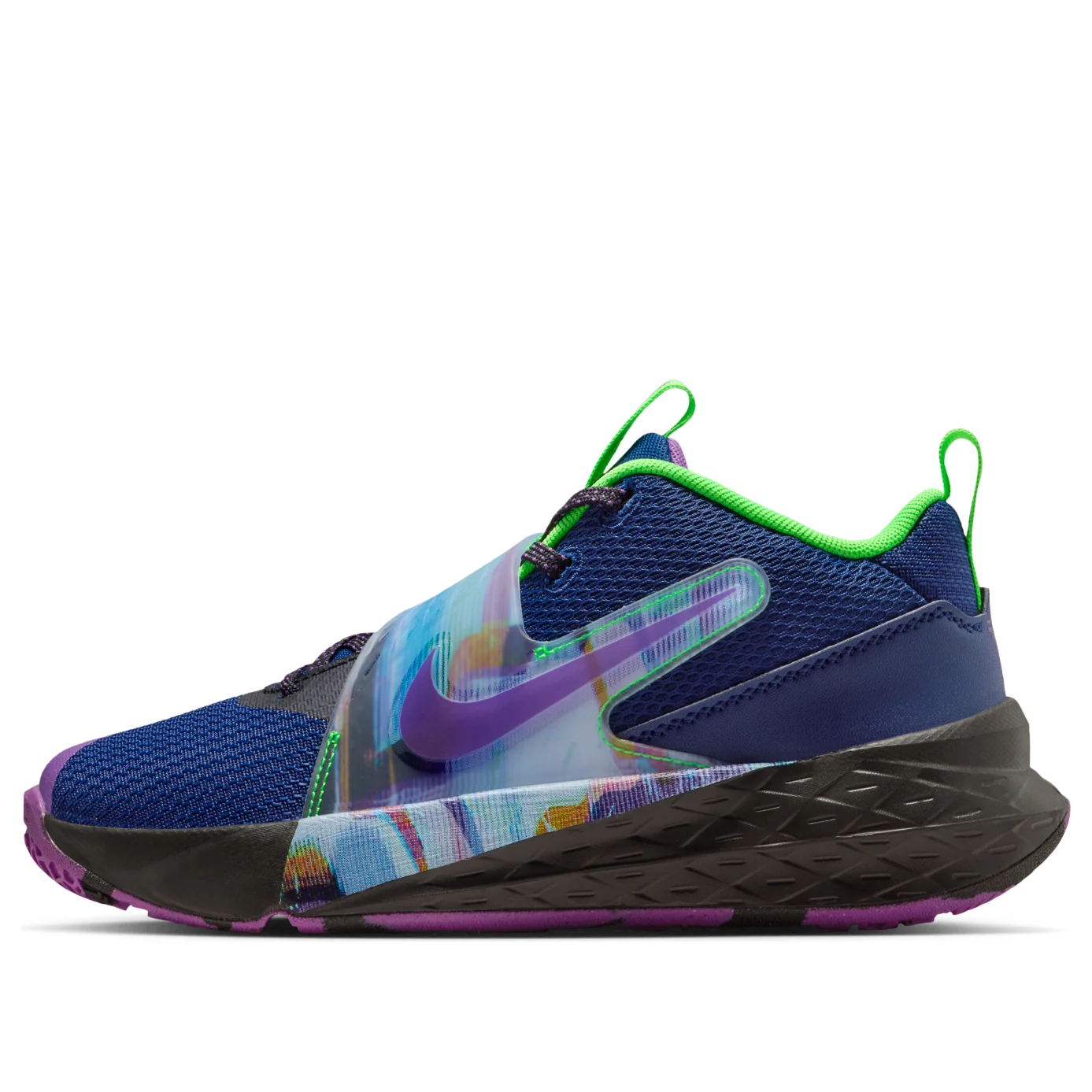 (GS) Nike Team Hustle D 12 'Blue Void Vivid Purple Green Strike' HV2291-400
