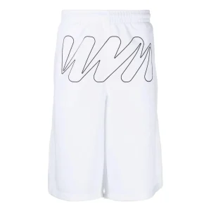 Off-White Wave Outl Diagonal Mesh Shorts OMCB076F22FAB0011011