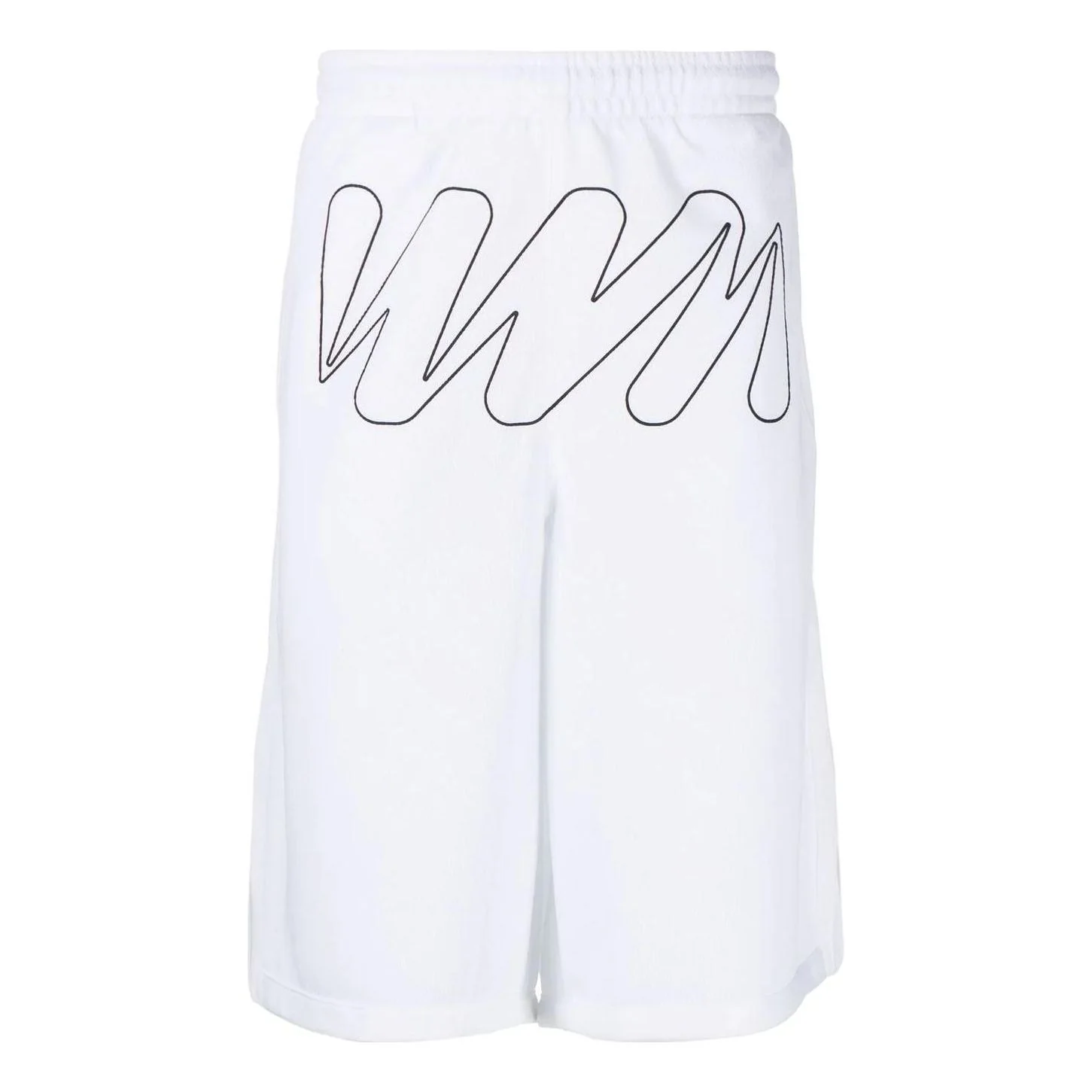 Off-White Wave Outl Diagonal Mesh Shorts OMCB076F22FAB0011011