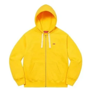 Supreme Small Box Drawcord Zip Up Hooded Sweatshirt 'Yellow' SUP-FW22-799