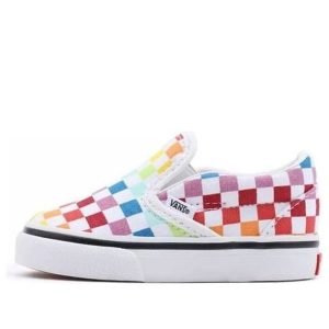 (TD) Vans Classic Slip-On 'Rainbow Checkerboard' VN000EX8U09