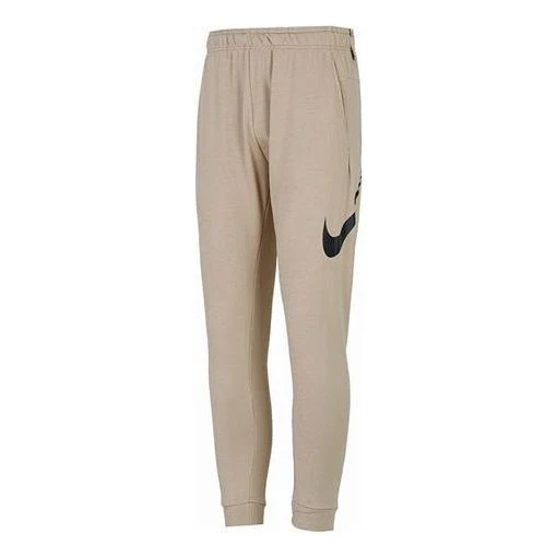 Men's Nike Solid Color Logo Casual Knit Sports Pants/Trousers/Joggers Khaki CU6776-247