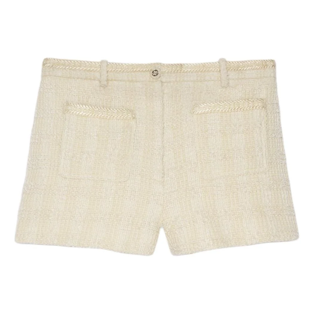 (WMNS) Gucci Wool Tweed Shorts 'Ivory' 776464-ZAOOU-9200
