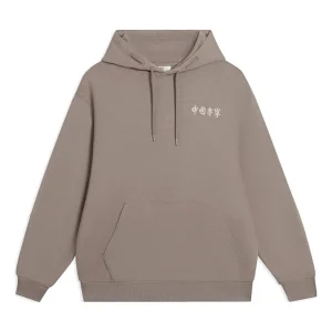 Li-Ning Embroidered Logo Hoodie 'Brown' AWDSC97-5