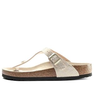 Birkenstock Gizeh Narrow Fit Sandals'Gold Python' 1018665