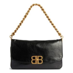 (WMNS) Balenciaga Bb Soft Medium Flap Bag 'Black' 7485962AAIZ1000