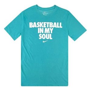Nike Casual Quick Dry Basketball Round Neck Sports Short Sleeve Blue CT5970-366