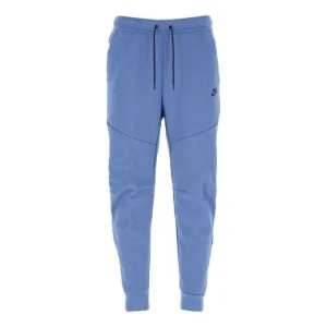 Men's Nike Nsw Tch Flc Jggr Solid Color logo Bundle Feet Sports Pants/Trousers/Joggers Blue CU4495-442