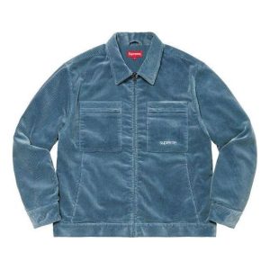 Supreme Corduroy Zip Jacket 'Teal' SUP-FW21-248