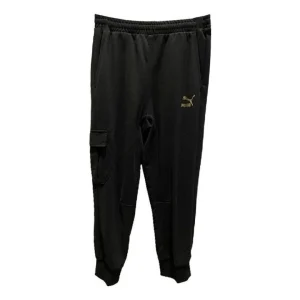 PUMA Essential Minimal Gold Cargo Pants 'Black' 535225-01
