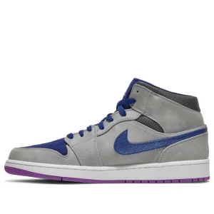 Air Jordan 1 Mid 'Matte Silver Purple' 554724-008