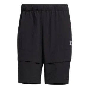 adidas originals Adicolor Shorts Solid Color Pocket Athleisure Casual Sports Black HM8035