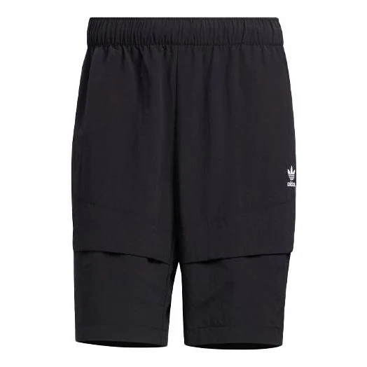 adidas originals Adicolor Shorts Solid Color Pocket Athleisure Casual Sports Black HM8035