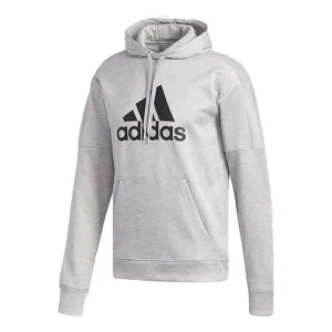adidas Large logo Printing Pattern Pullover Gray DH9017
