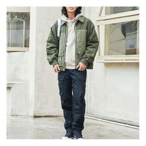 Converse Colorblock Pocket Canvas Cargo Jacket Couple Style Grass Green 10022907-A01