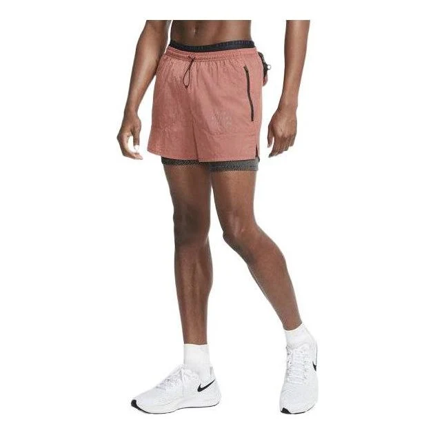 Men's Nike Quick Dry Breathable 3 In 1 Running Shorts Pink CU5557-652