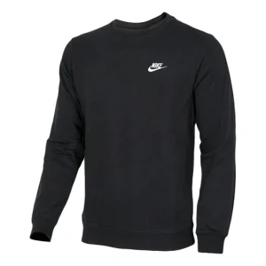 Men's Nike Casual Sports Loose Round Neck Pullover Black 804343-010