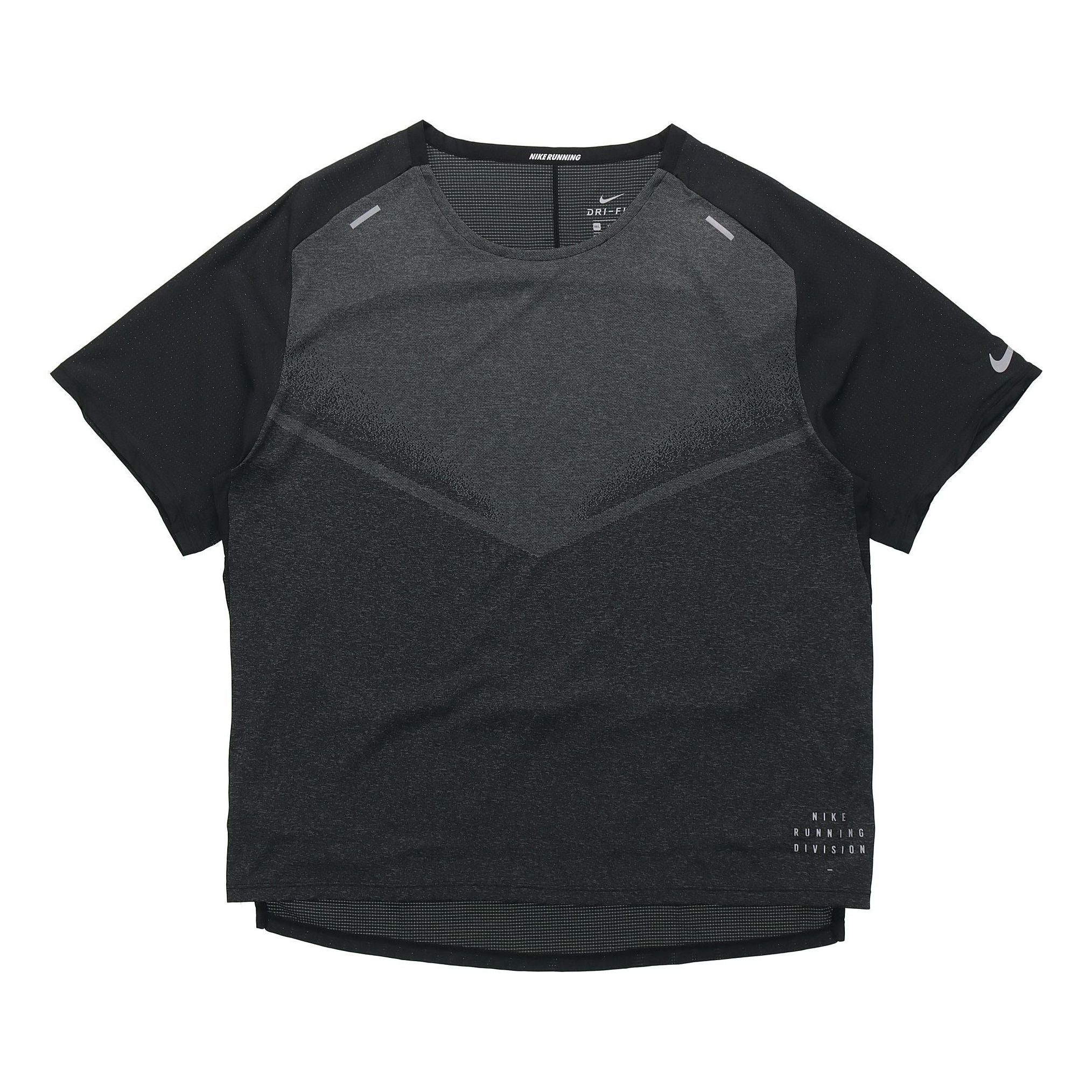 Nike Ultra Run Division TrainingSport Fast-Dry Breathable Fabric Short Sleeve T-Shirt Men's Black DA1299-010