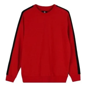 Converse Track Taping Crew Neck Sweatshirt Asia Sizing 'Red' 10017989-A03