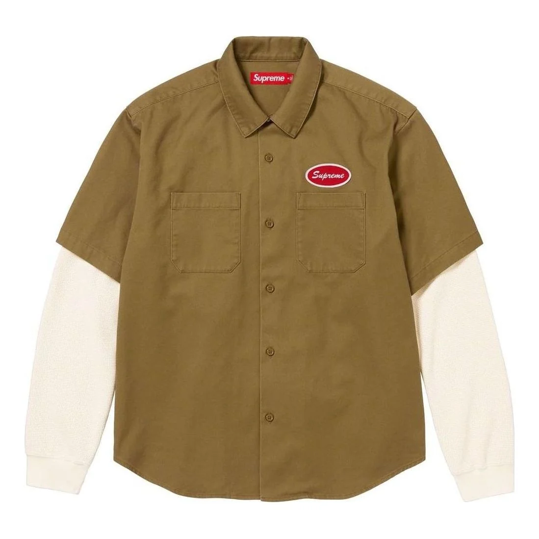 Supreme FW23 Week7 Thermal Sleeve Work Shirt 'Brown' SUP-FW23-121