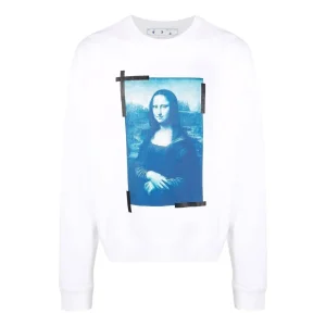 Men's Off-White Elizabeth Printing Long Sleeves White OMBA058C99FLE0030145