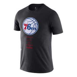 Nike Philadelphia 76ers Courtside Logo Short Sleeve Black CK7981-010