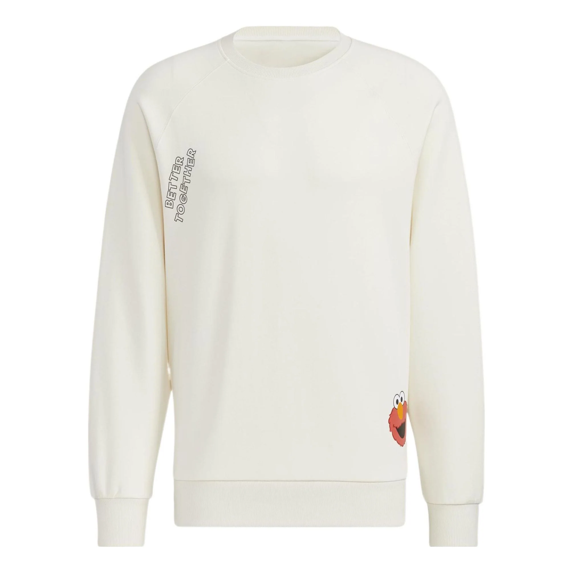 Men's adidas neo x SESAME STREET Crossover Thicken Sports Round Neck Pullover Pink White HM7481