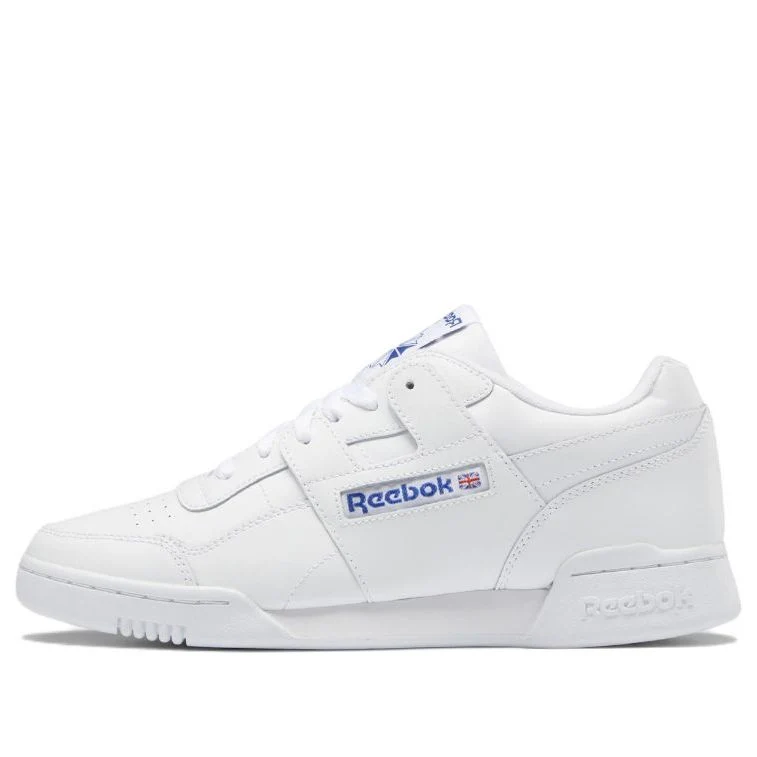 Reebok Workout Plus Casual Skateboarding Shoes Unisex White Blue HP5909