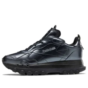 (WMNS) Reebok Cardi B x Classic Leather 'Black Dark Silver' GW2631