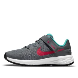 (PS) Nike Revolution 6 FlyEase 'Smoke Grey Siren Red' DD1114-006