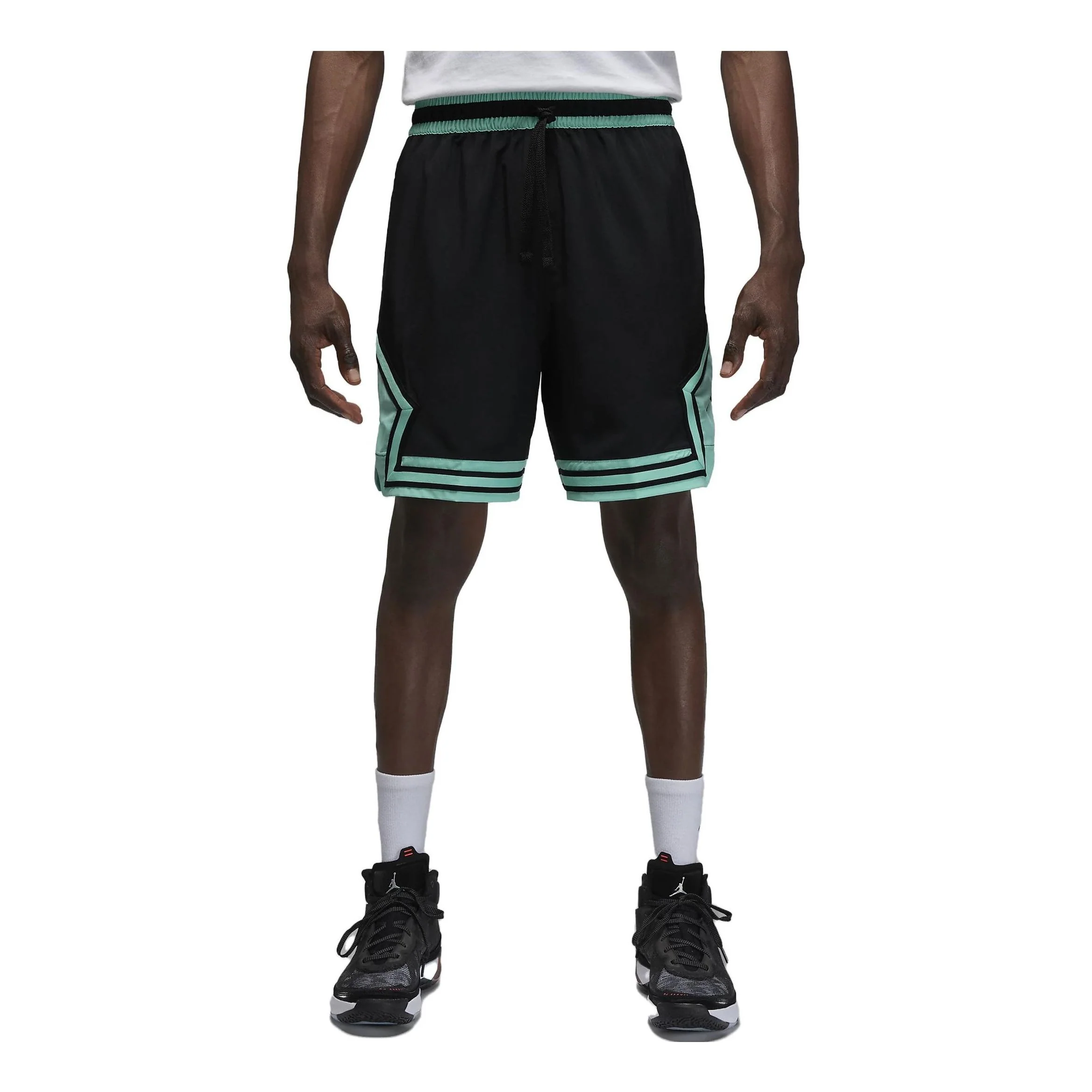 Air Jordan Dri-FIT Sport Woven Diamond Shorts 'Black Green' FB7580-011