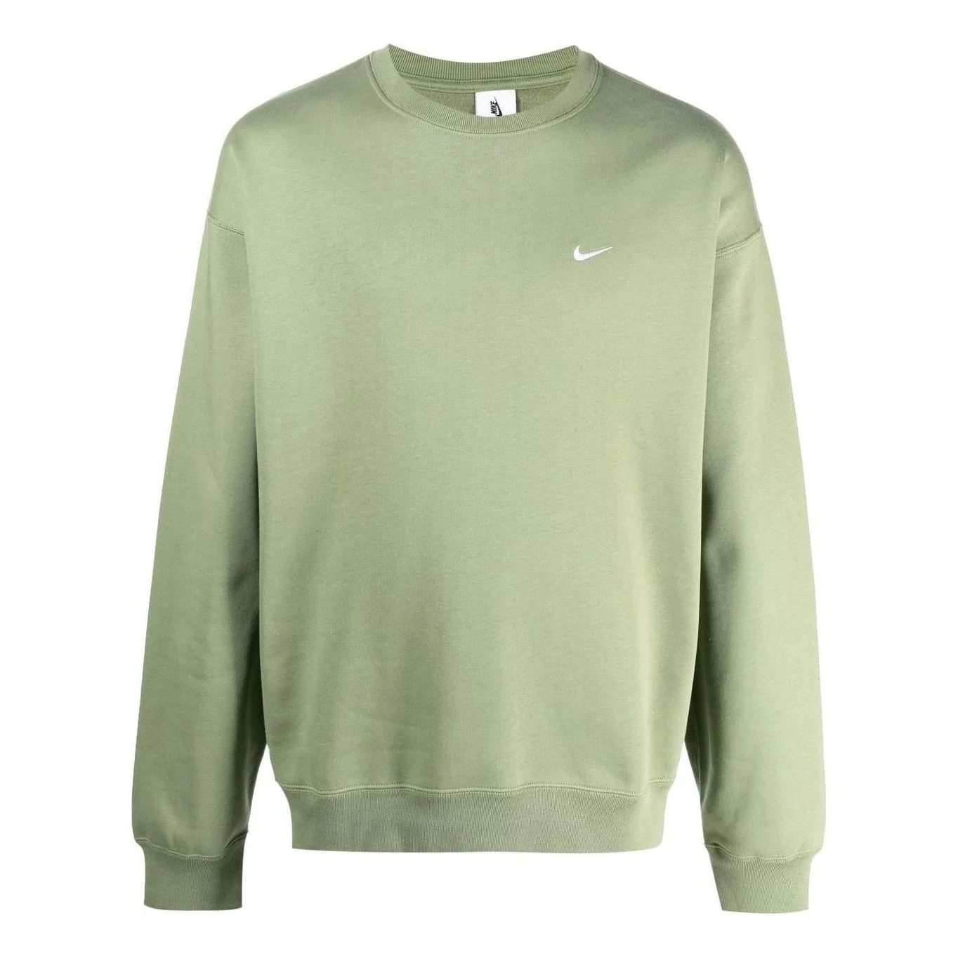 Nike Solo Swoosh Fleece Crewneck Hoodie 'Oil Green' DX1361-386