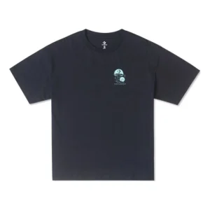 (WMNS) Converse Mushroom Graphic T-Shirt Asia Sizing 'Black Teal' 10026363-A01