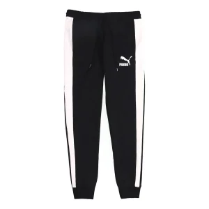 PUMA Iconic T7 Track Pants 'Black White' 595983-01