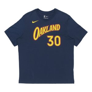 Nike NBA CE Golden State Warriors Curry 30 Retro Basketball Casual Sports Short Sleeve Navy Blue Black CT9426-419