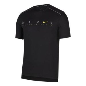 Nike Dri-fit Miler Future Fast Mesh Quick Dry Reflective Element Short Sleeve Black CJ6484-010
