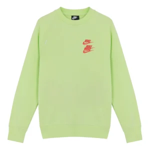 Men's Nike Embroidered Logo Round Neck Pullover Green DD0883-383