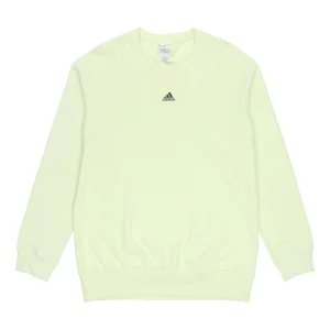 Men's adidas Fv Swt Cotton Sports Round Neck Pullover Acid Green HE4352