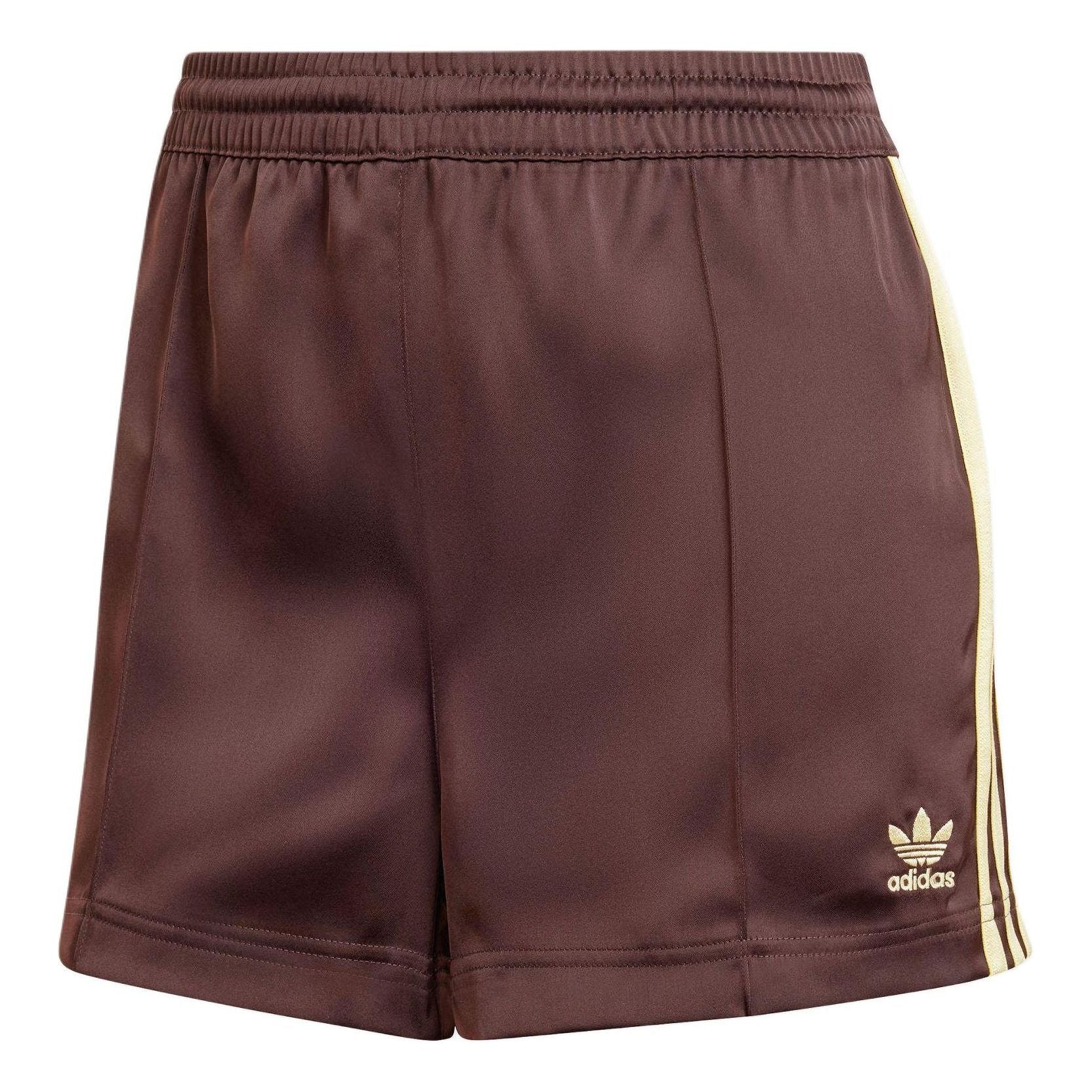 (WMNS) adidas 3-Stripes Satin Shorts Asia Sizing 'Shadow Brown' IR6094