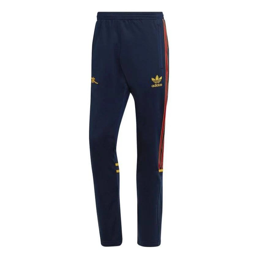 Men's adidas originals Printing Logo Stripe Casual Pants/Trousers Blue HM4829