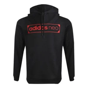 Men's adidas neo Logo Printing Sports Fleece Lined Black GP4851