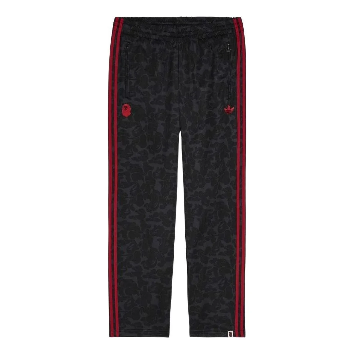 adidas x BAPE Firebird Track Pants Asia Sizing 'Black' JN7125